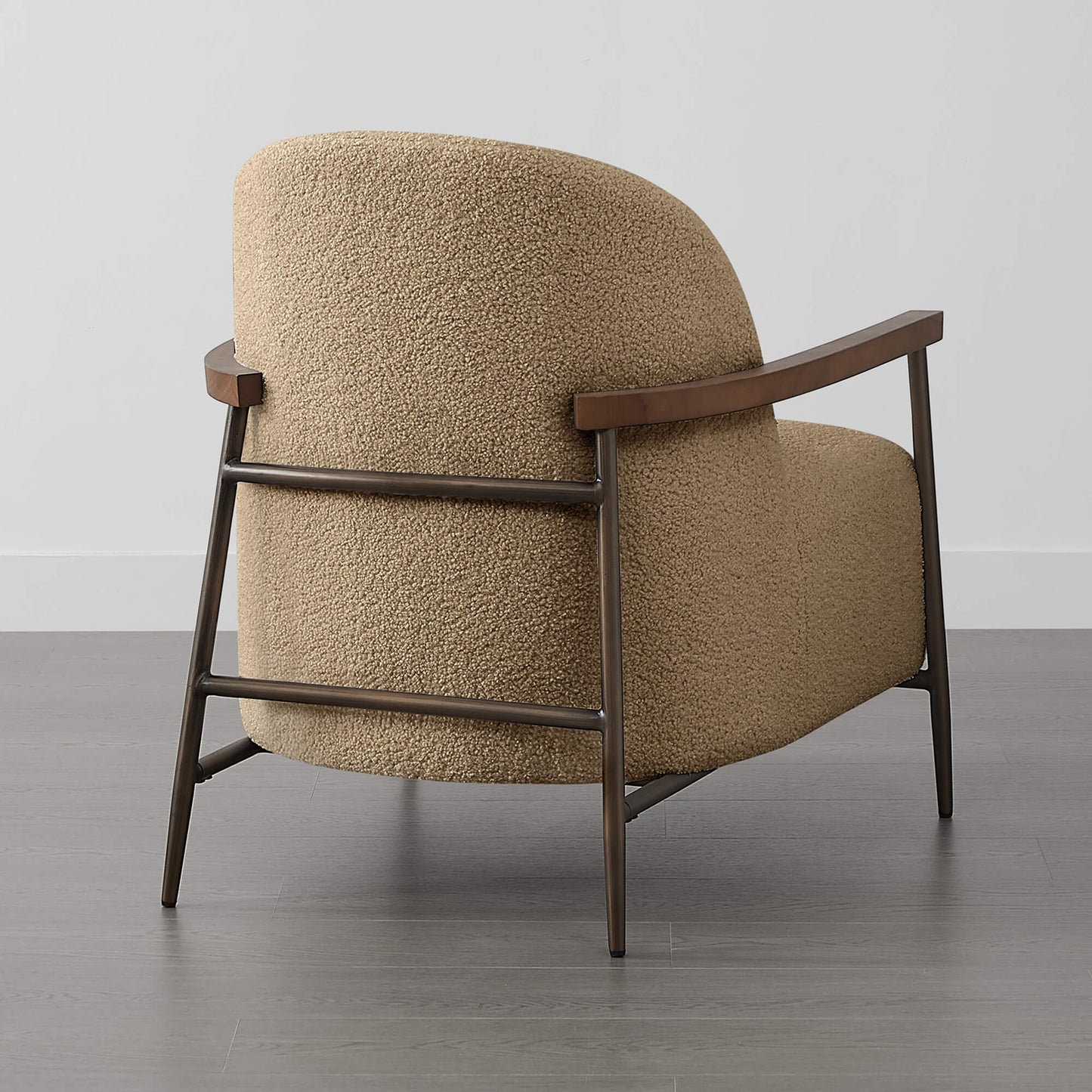 Modern Accent Chair with Curved Backrest