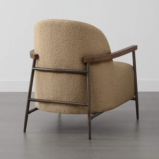 Modern Accent Chair with Curved Backrest