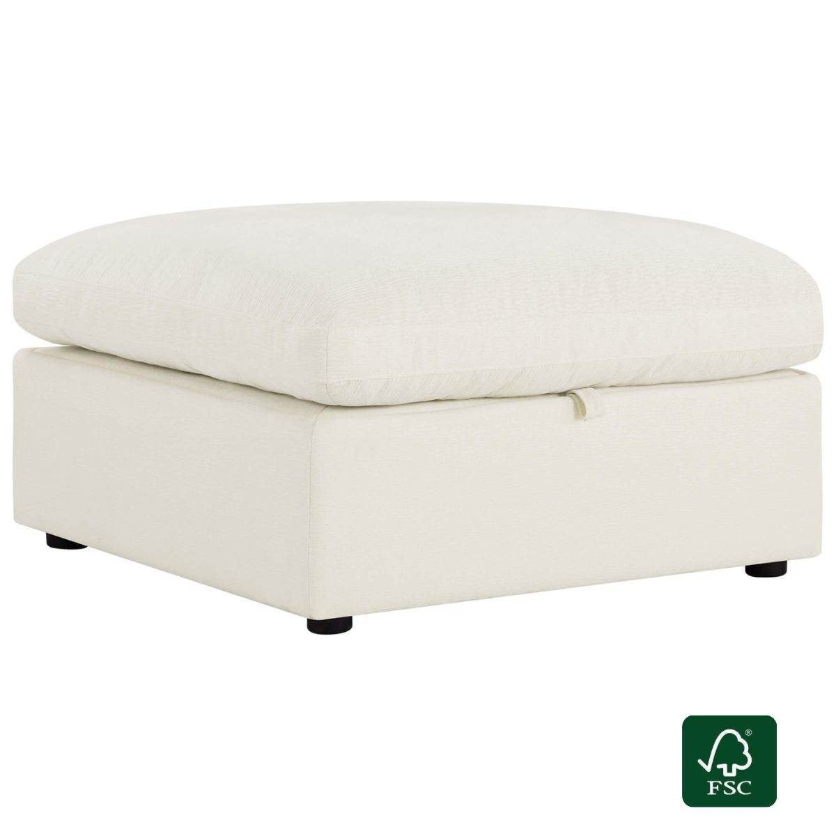 Modern Chenille Sofa Ottoman with Cozy Upholstery
