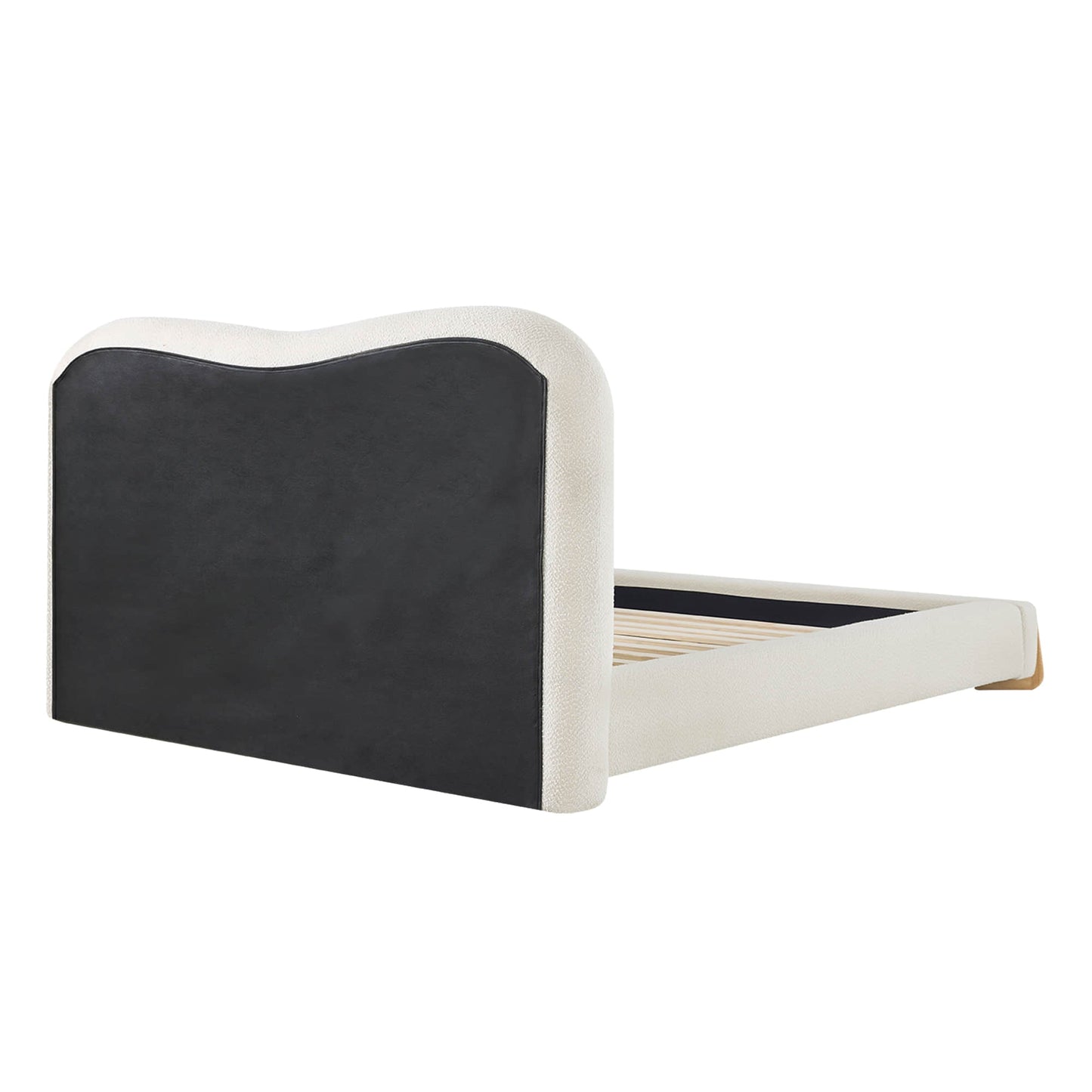 Modern Platform Bed with Wooden Legs and Clean Lines