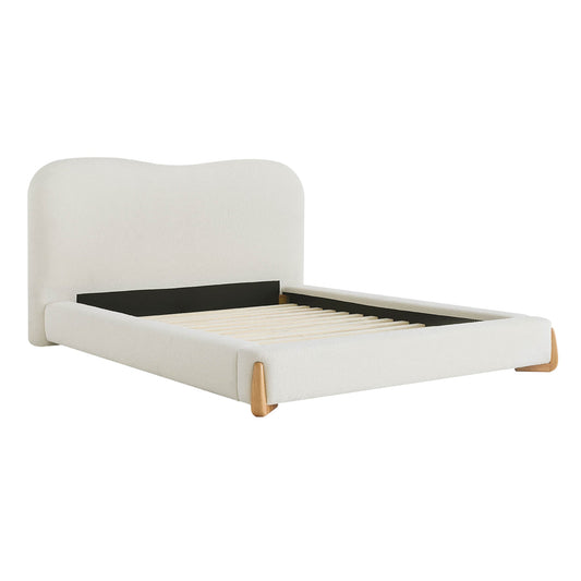 Modern Platform Bed with Wooden Legs and Clean Lines