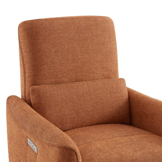 Modern Power Swivel Glider Recliner with Adjustable Headrest