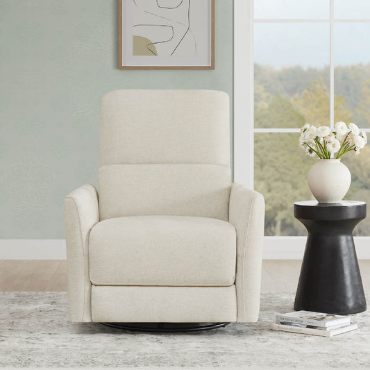 Modern Power Swivel Glider Recliner with Adjustable Headrest