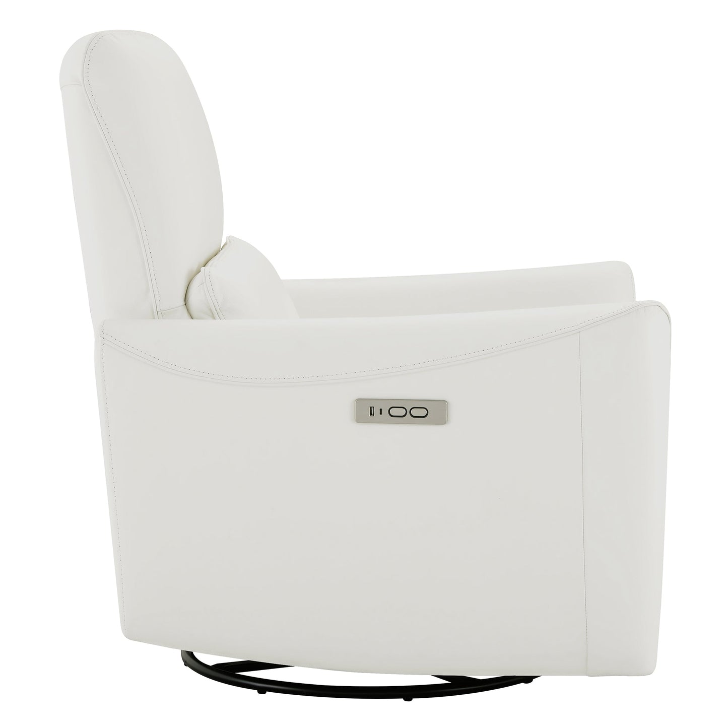 Modern Power Swivel Glider Recliner with Adjustable Headrest