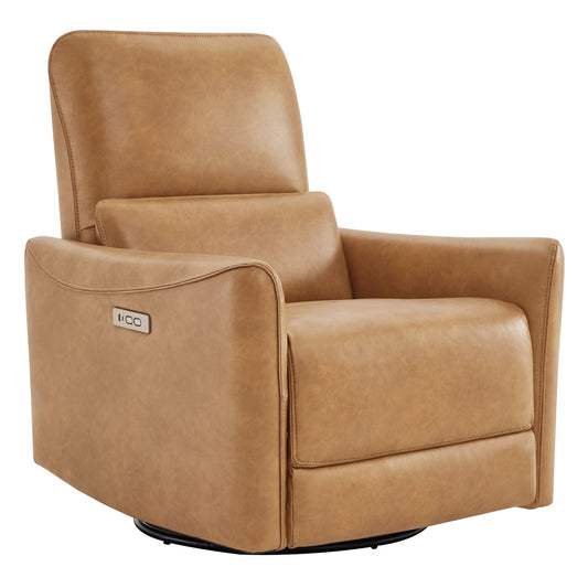 Modern Power Swivel Glider Recliner with Adjustable Headrest