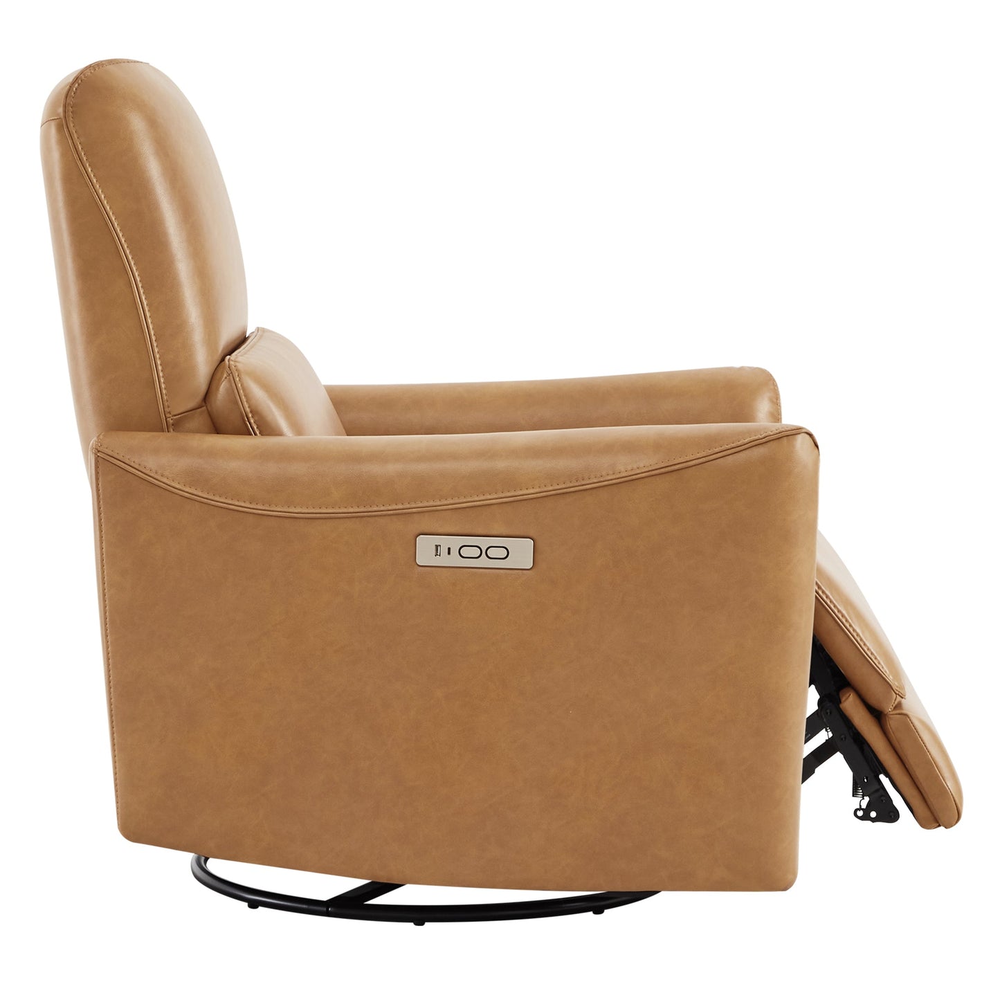 Modern Power Swivel Glider Recliner with Adjustable Headrest