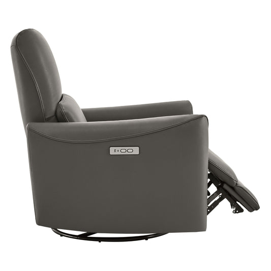 Modern Power Swivel Glider Recliner with Adjustable Headrest