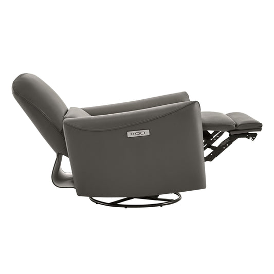 Modern Power Swivel Glider Recliner with Adjustable Headrest