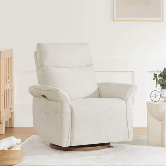 Modern Power Swivel Glider Recliner with Lumbar Support
