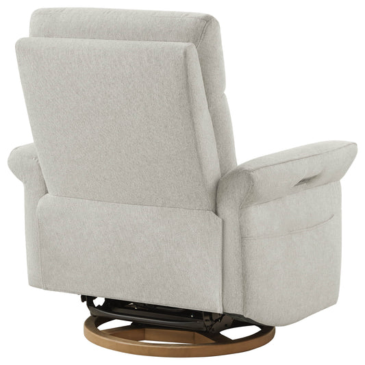 Modern Power Swivel Glider Recliner with Lumbar Support