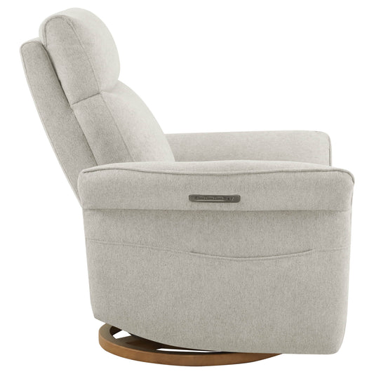 Modern Power Swivel Glider Recliner with Lumbar Support