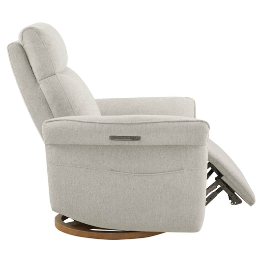 Modern Power Swivel Glider Recliner with Lumbar Support