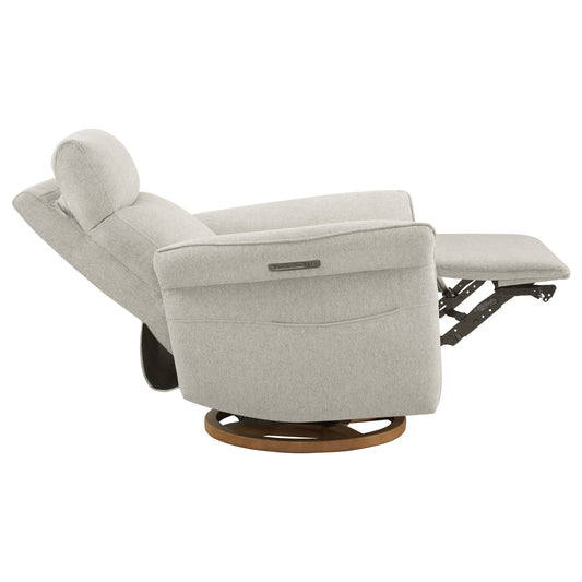Modern Power Swivel Glider Recliner with Lumbar Support