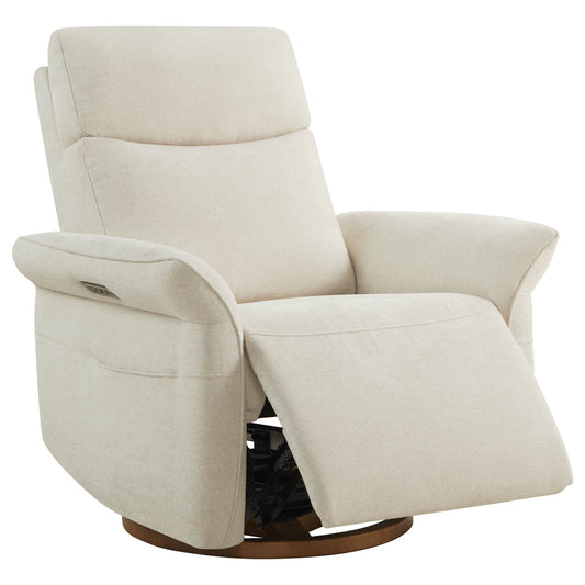 Modern Power Swivel Glider Recliner with Lumbar Support