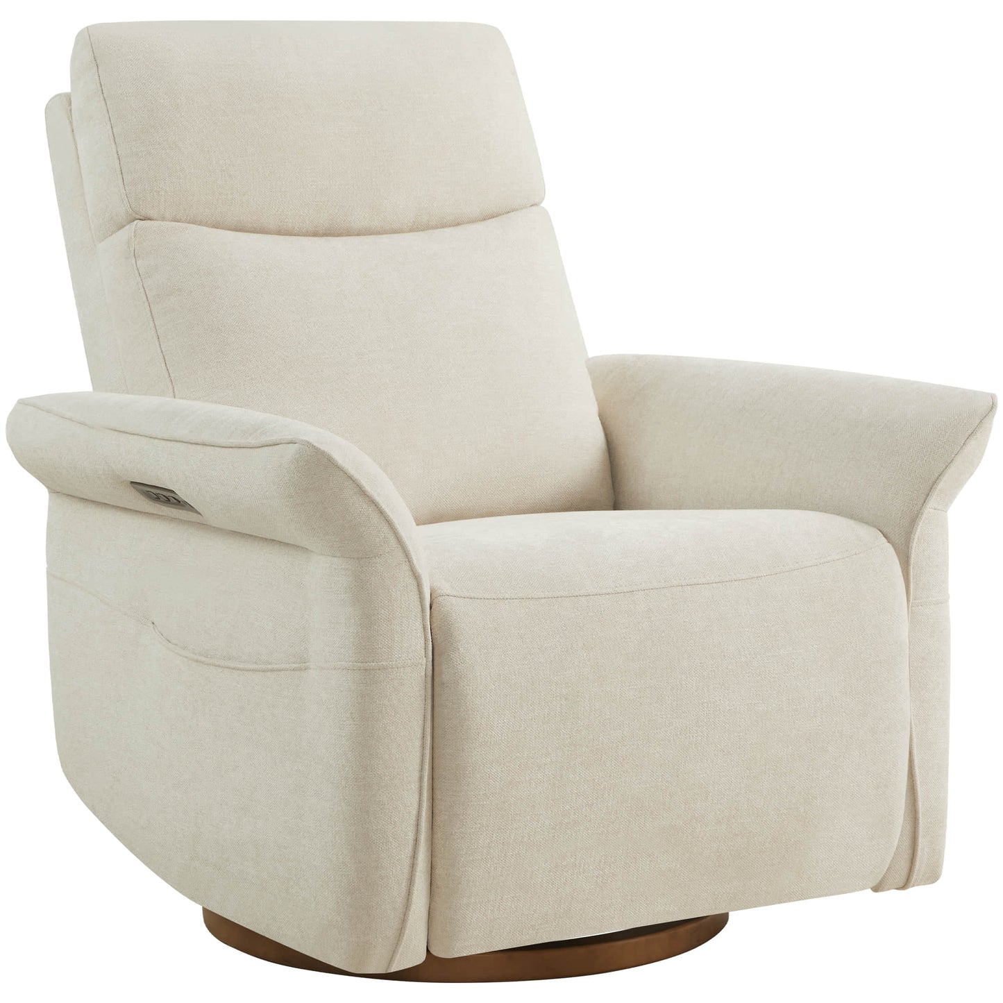 Modern Power Swivel Glider Recliner with Lumbar Support