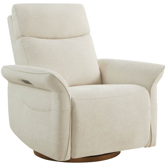 Modern Power Swivel Glider Recliner with Lumbar Support