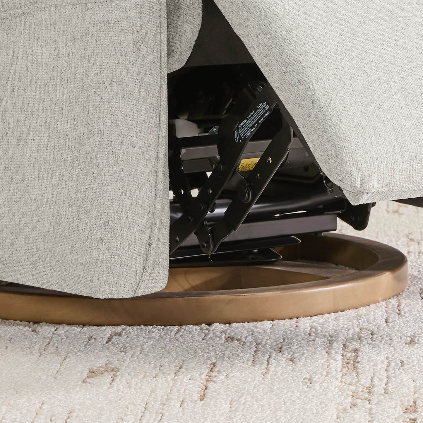 Modern Power Swivel Glider Recliner with Lumbar Support