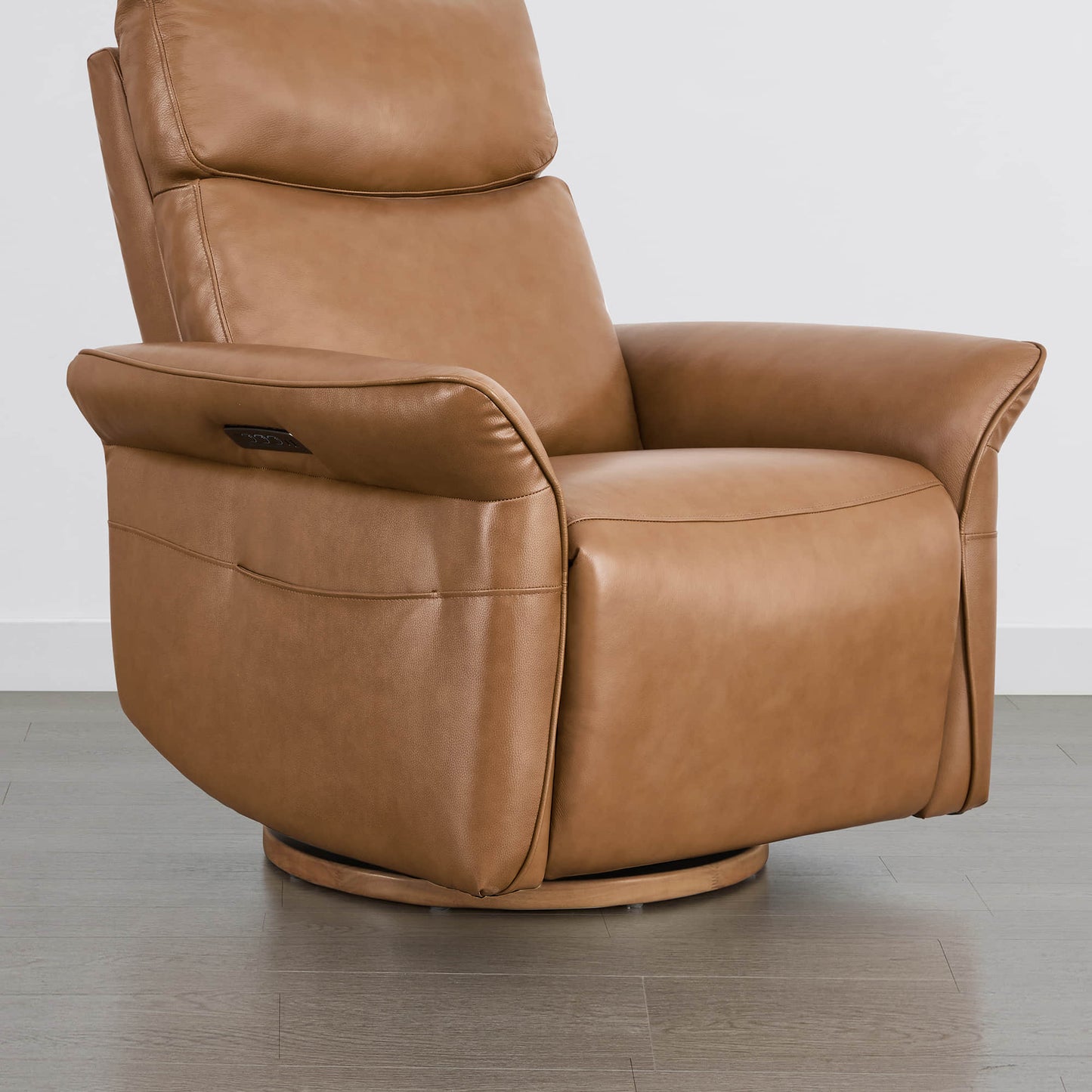 Modern Power Swivel Glider Recliner with Lumbar Support
