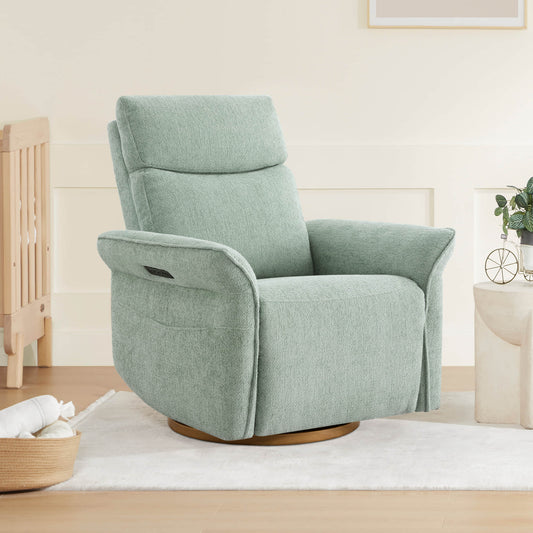 Modern Power Swivel Glider Recliner with Lumbar Support