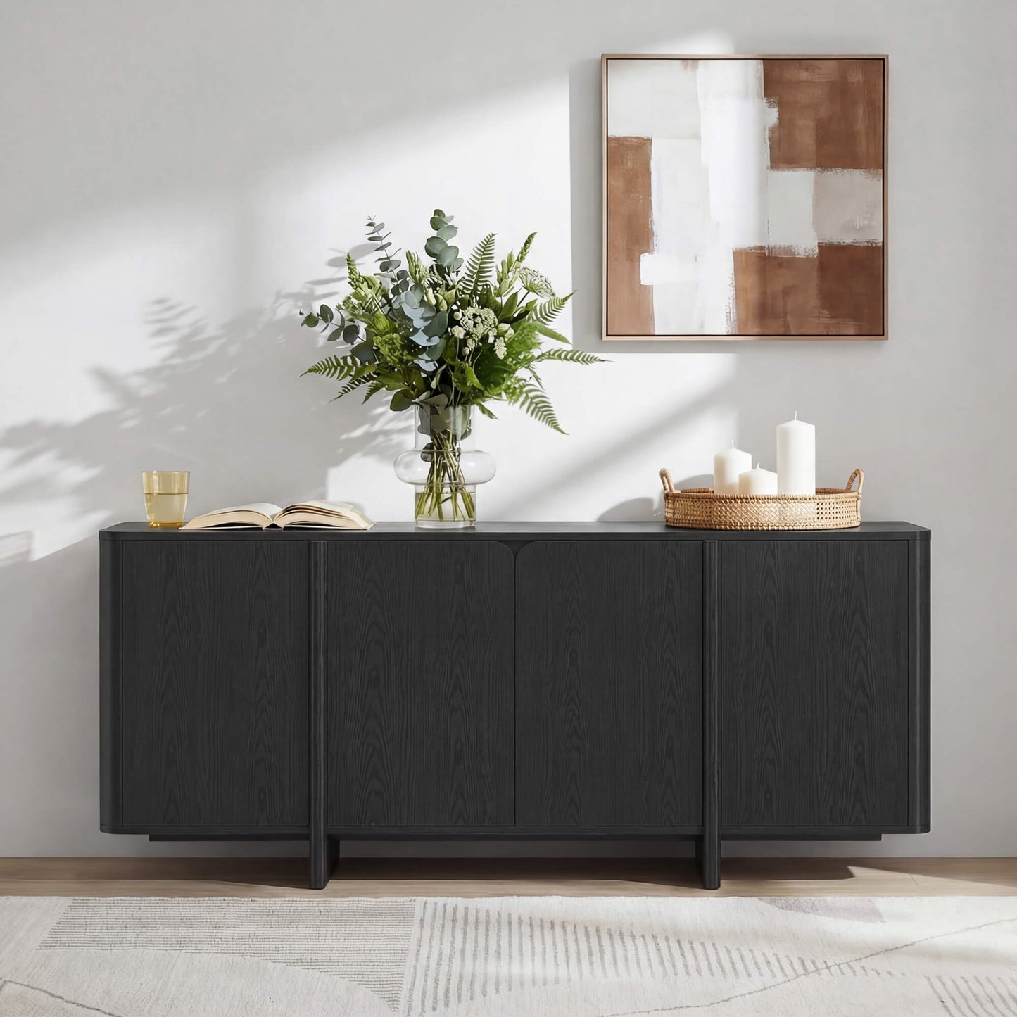 Modern Sideboard in 67” with Multi-Zone Design