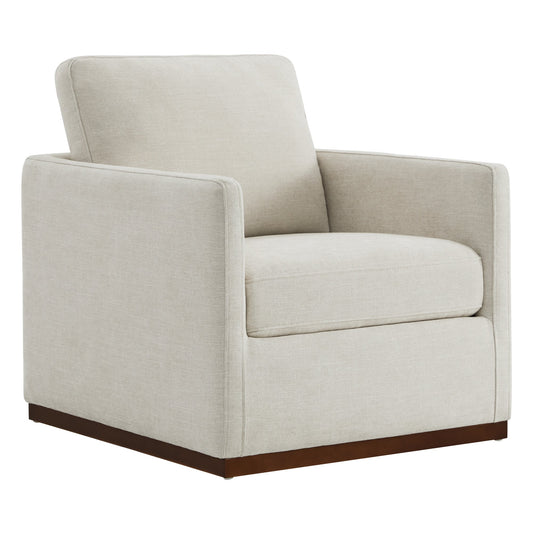 Modern Swivel Accent Chair with Curved Back Design