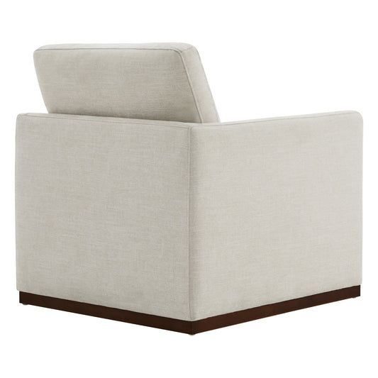 Modern Swivel Accent Chair with Curved Back Design
