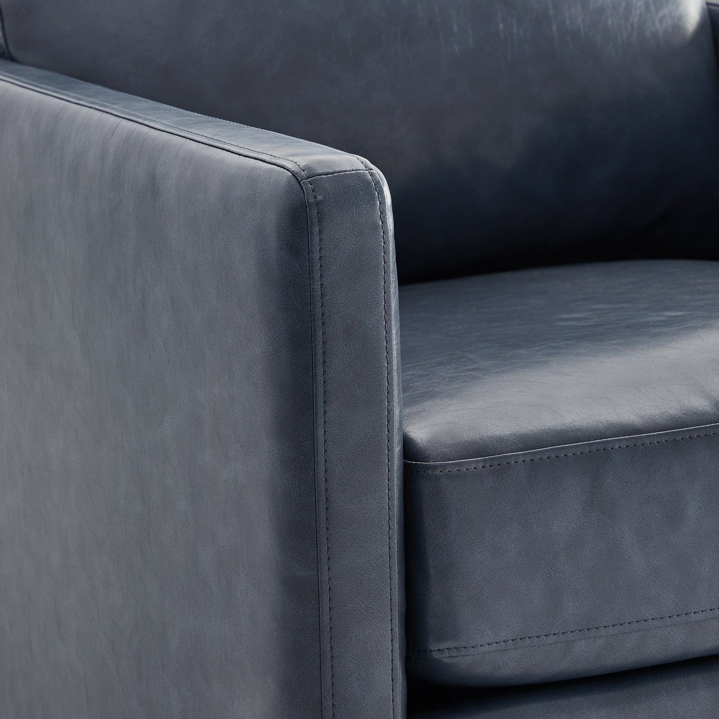 Modern Swivel Accent Chair with Curved Back Design