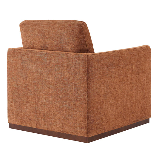 Modern Swivel Accent Chair with Curved Back Design