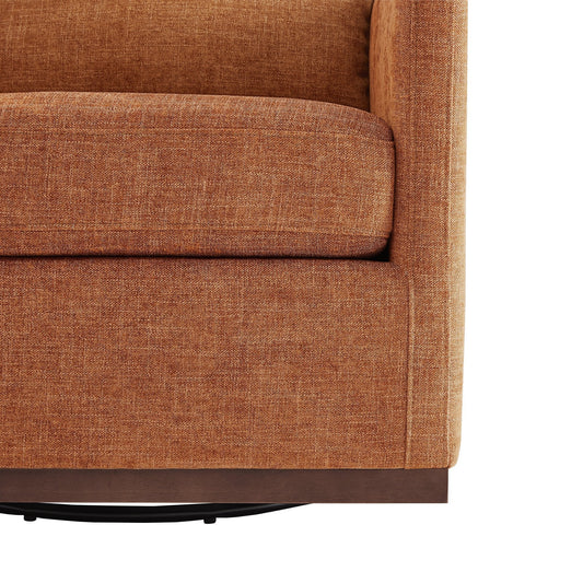 Modern Swivel Accent Chair with Curved Back Design