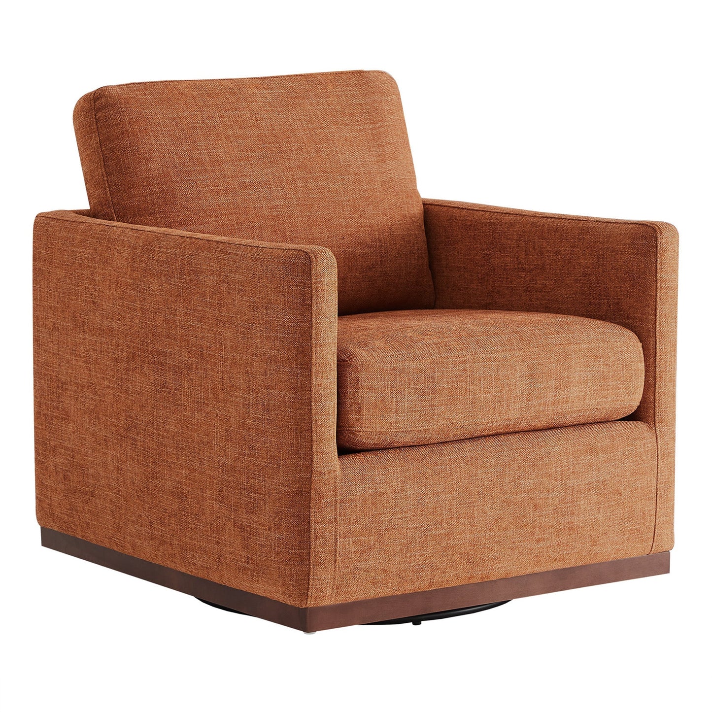 Modern Swivel Accent Chair with Curved Back Design