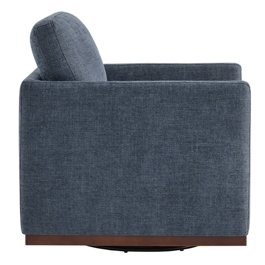 Modern Swivel Accent Chair with Curved Back Design