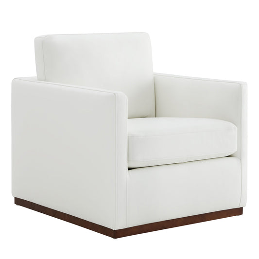 Modern Swivel Accent Chair with Curved Back Design