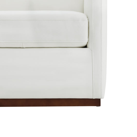 Modern Swivel Accent Chair with Curved Back Design