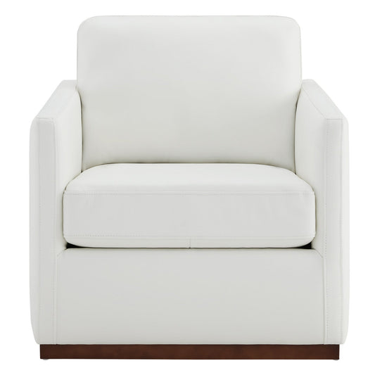 Modern Swivel Accent Chair with Curved Back Design