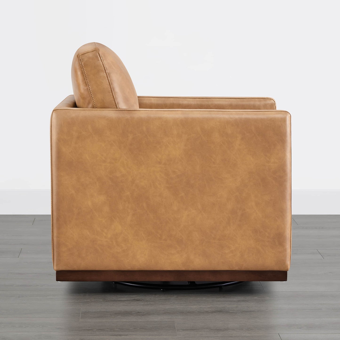 Modern Swivel Accent Chair with Curved Back Design