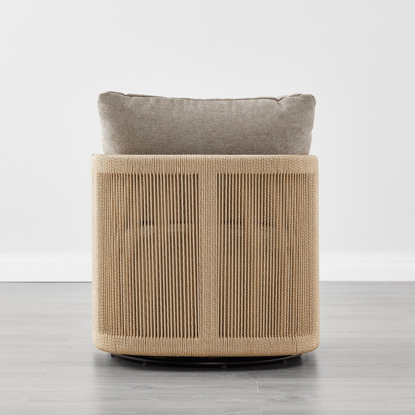 Modern Swivel Accent Chair with Rope Detailing