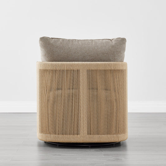 Modern Swivel Accent Chair with Rope Detailing