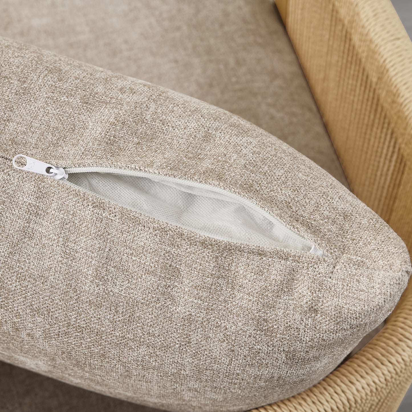 Modern Swivel Accent Chair with Rope Detailing