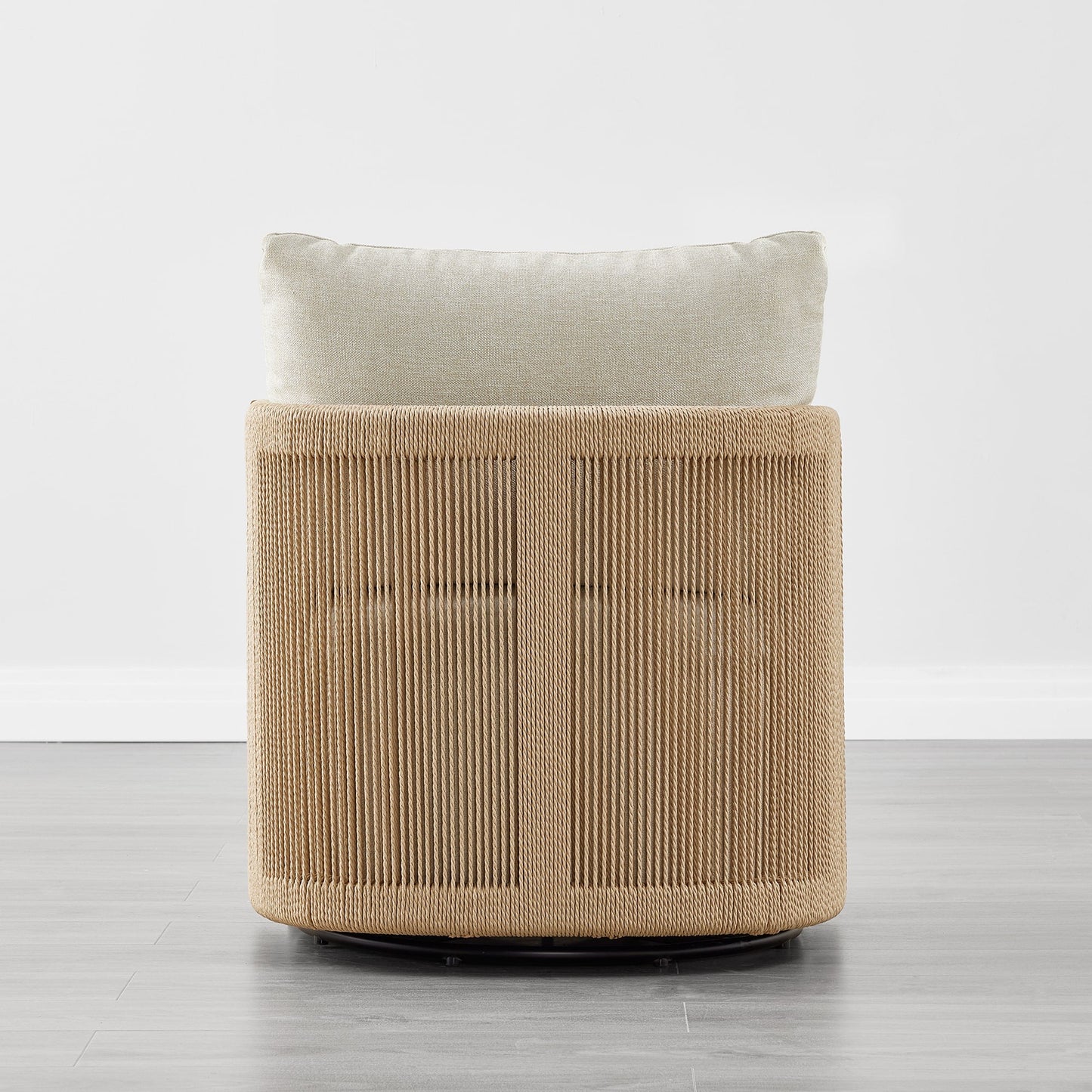 Modern Swivel Accent Chair with Rope Detailing