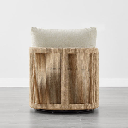 Modern Swivel Accent Chair with Rope Detailing