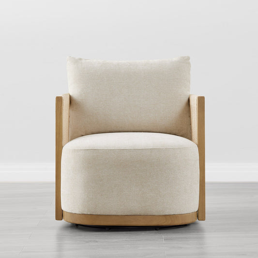 Modern Swivel Accent Chair with Rope Detailing