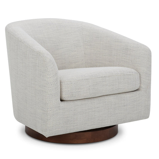 Modern Swivel Accent Chair with Soft Fabric Upholstery
