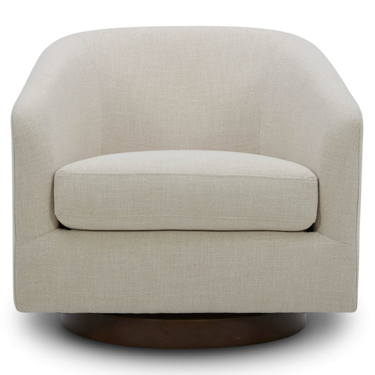 Modern Swivel Accent Chair with Soft Fabric Upholstery
