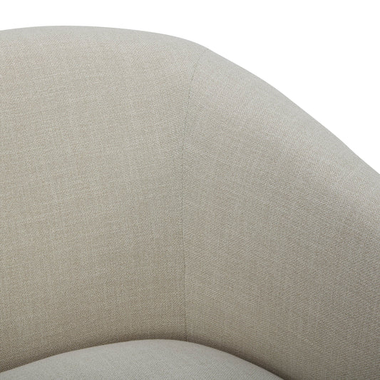 Modern Swivel Accent Chair with Soft Fabric Upholstery