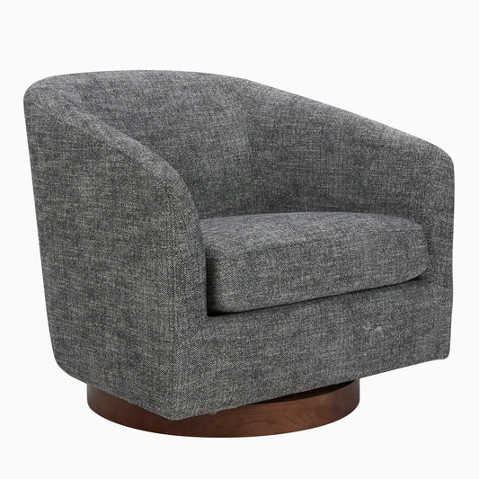 Modern Swivel Accent Chair with Soft Fabric Upholstery