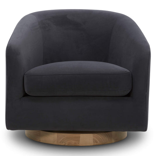 Modern Swivel Accent Chair with Soft Fabric Upholstery