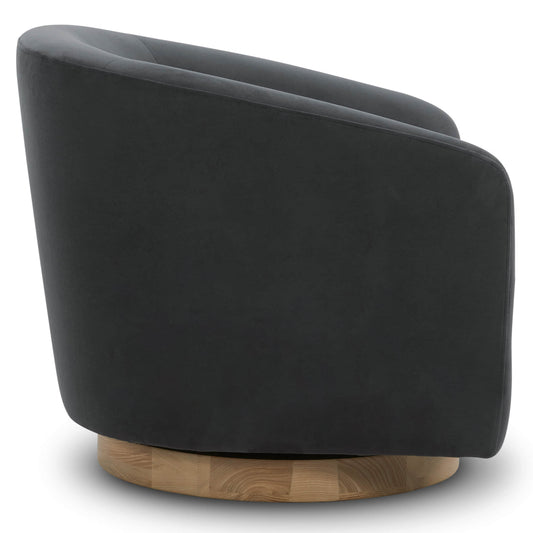 Modern Swivel Accent Chair with Soft Fabric Upholstery