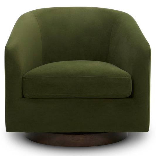 Modern Swivel Accent Chair with Soft Fabric Upholstery