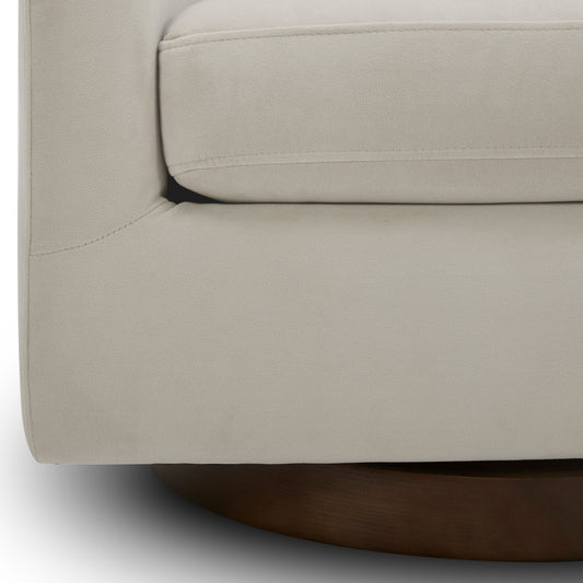 Modern Swivel Accent Chair with Soft Fabric Upholstery