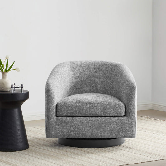 Modern Swivel Accent Chair with Soft Fabric Upholstery